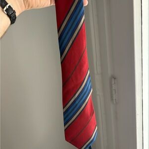 Brioni Red and Blue Striped Tie